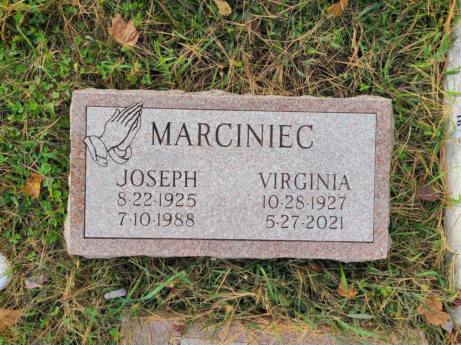 Granite Bronze Grave Marker hand-carved by Bronze Marker Guide in NJ — image 2