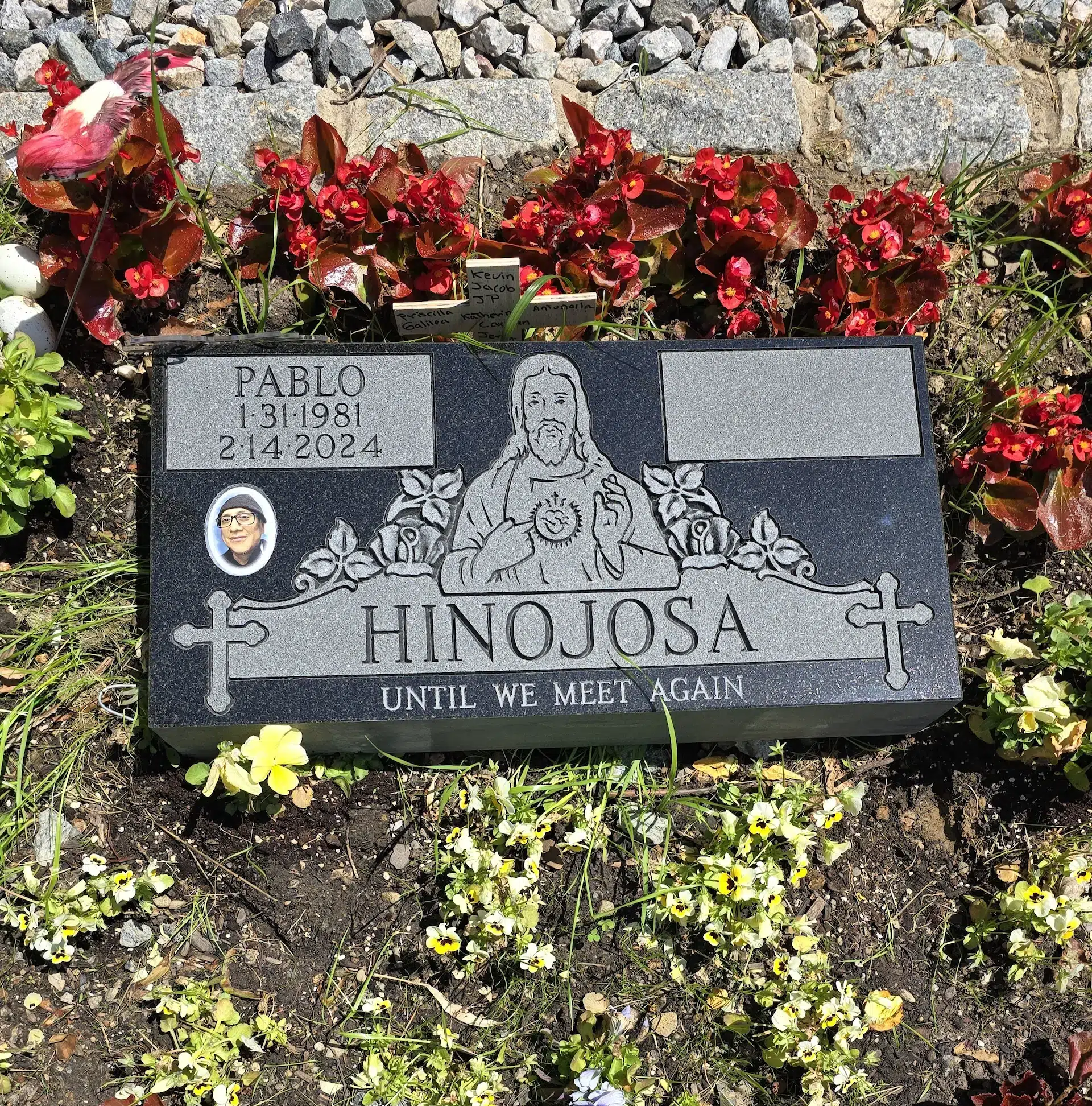 Granite Bronze Grave Marker hand-carved by Bronze Marker Guide in NJ — image 3