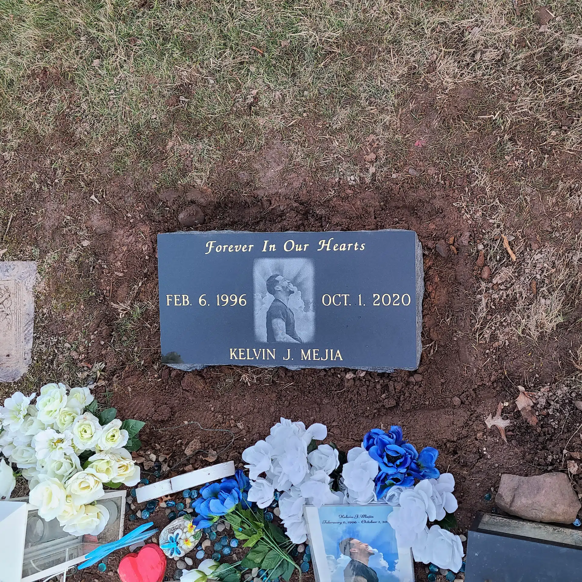 Granite Bronze Grave Marker hand-carved by Bronze Marker Guide in NJ — image 4