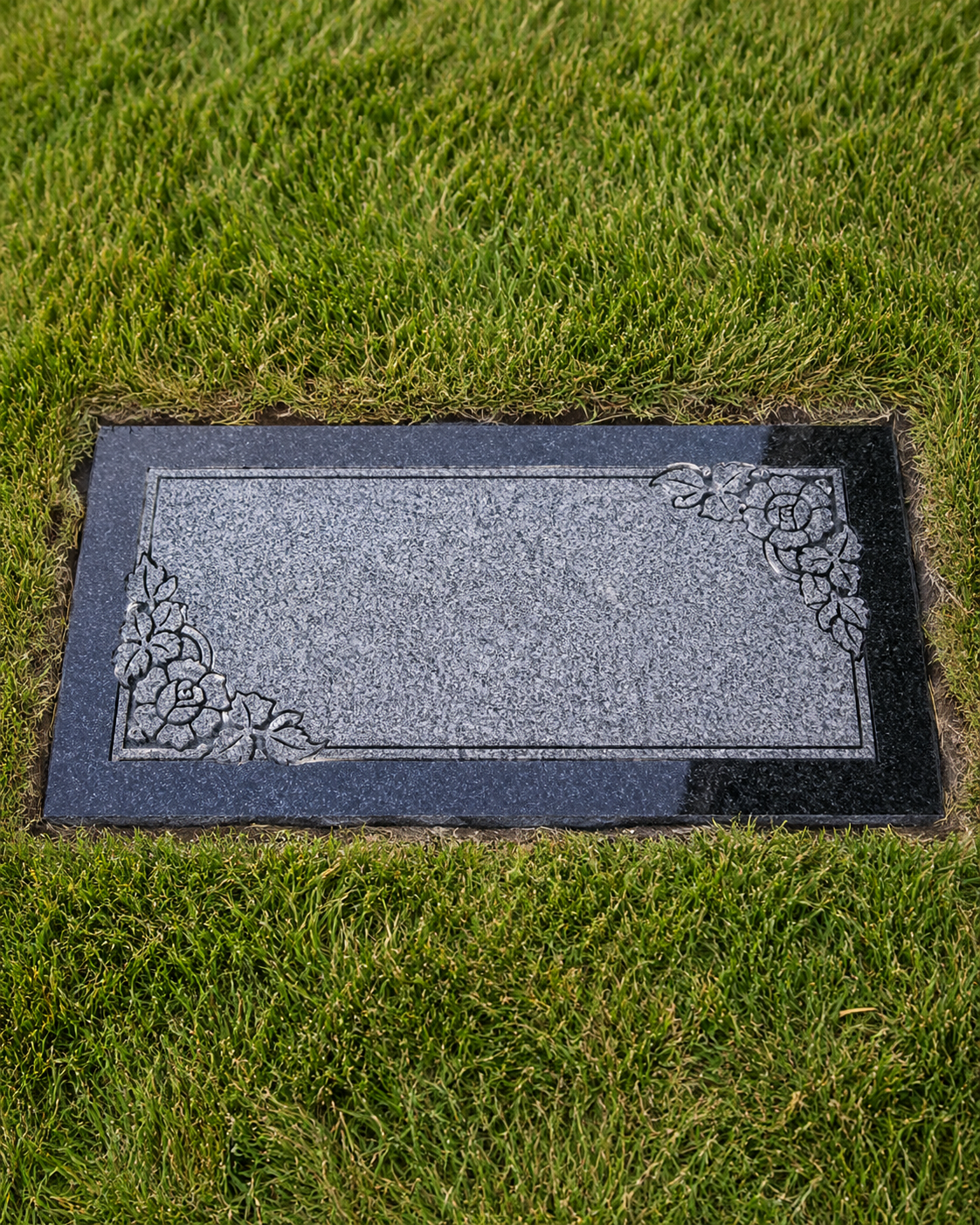 Granite Bronze Grave Marker hand-carved by Bronze Marker Guide in NJ — image 5