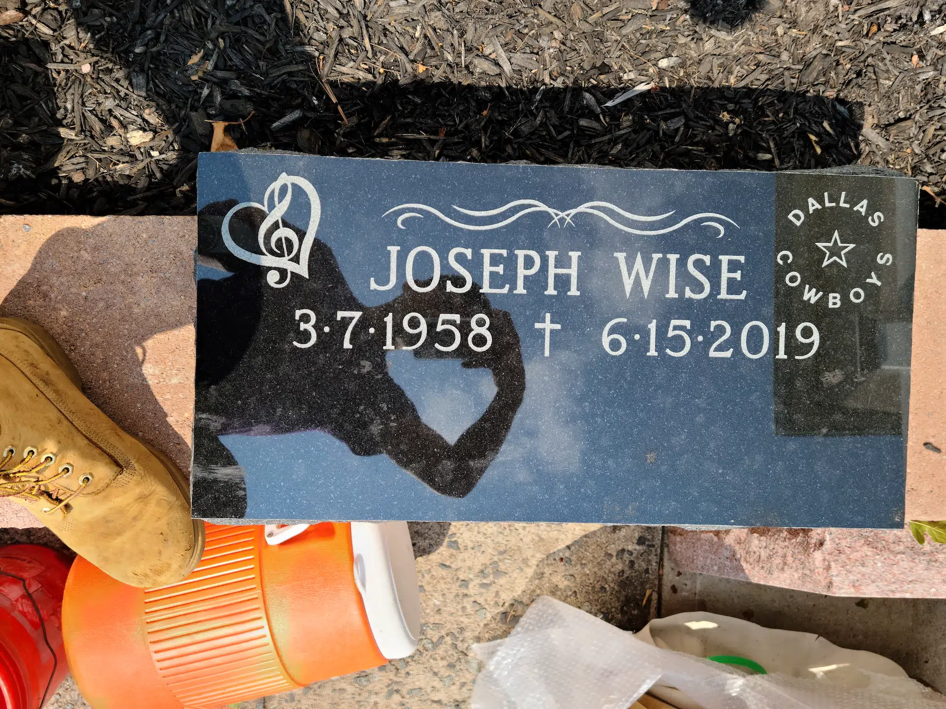 Granite Bronze Grave Marker hand-carved by Bronze Marker Guide in NJ — image 6