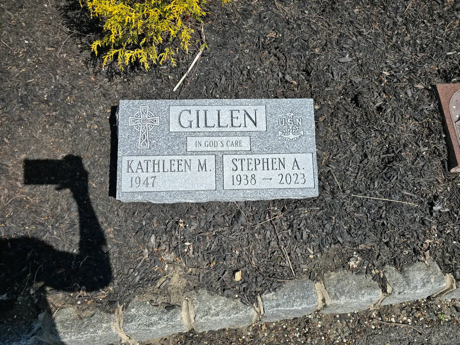 Granite Bronze Grave Marker hand-carved by Bronze Marker Guide in NJ — image 3