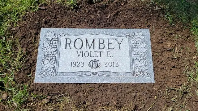 Granite Bronze Grave Marker hand-carved by Bronze Marker Guide in NJ — image 4